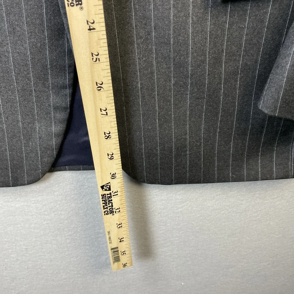 Brooks Brothers 1818 Regent Blazer Mens‎ 41 R Gray Pinstripe Wool Italy Ethomas